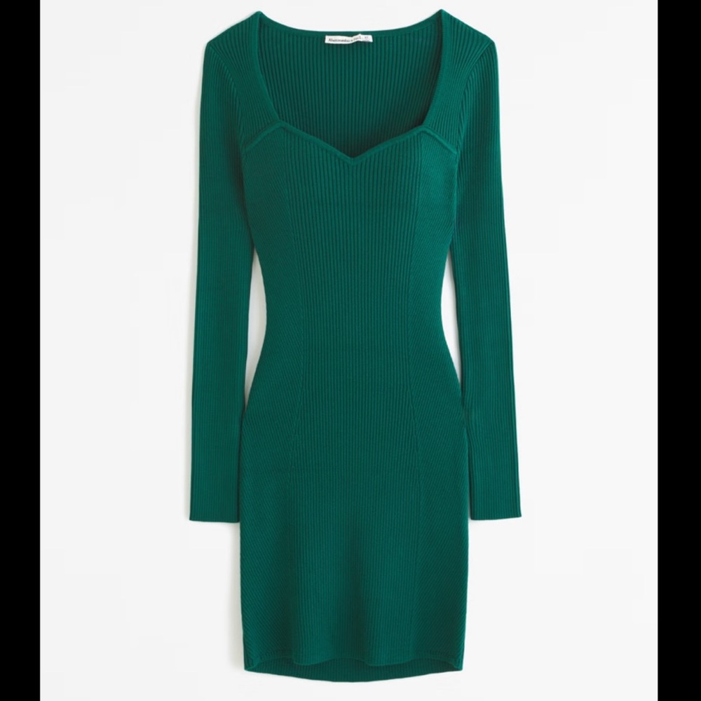 Abercrombie & Fitch Green Long Sleeve Dress
